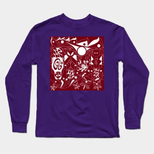 soccer lego brick in mayan pattern Long Sleeve T-Shirt